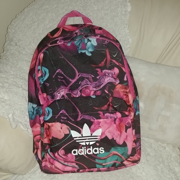 NEW Adidaspink floral marble multiolor pink GORGEOUS backpack NWT